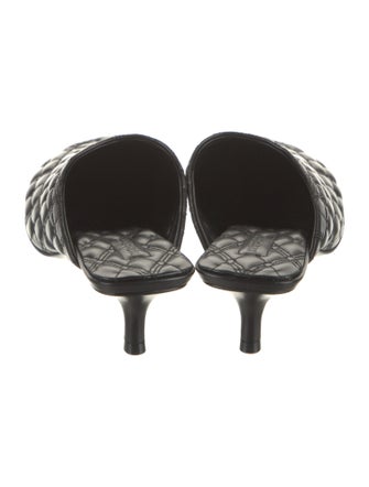 Burberry Leather Embroidered Accent Mules