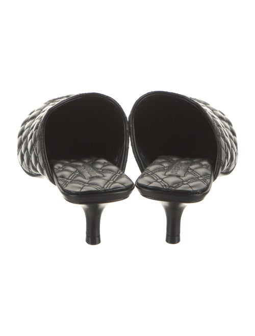 Burberry Leather Embroidered Accent Mules