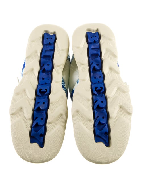 Burberry Nylon Plaid Print Boots