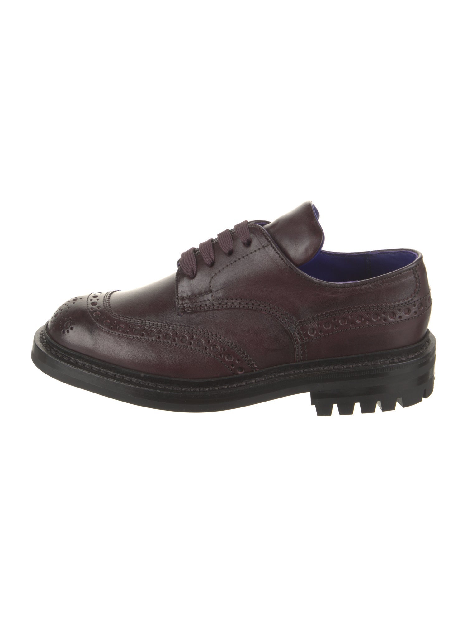 Burberry Leather Lasercut Accents Oxfords