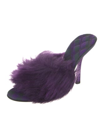 Burberry Faux Fur Slides