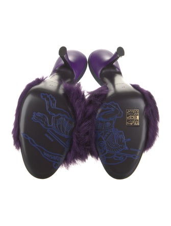 Burberry Faux Fur Slides