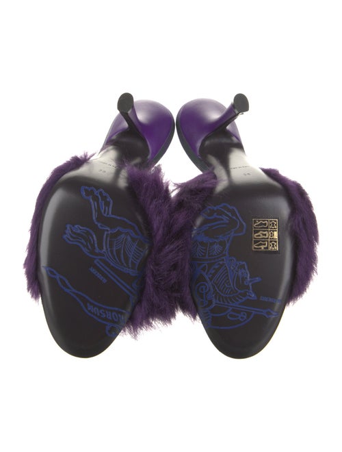 Burberry Faux Fur Slides