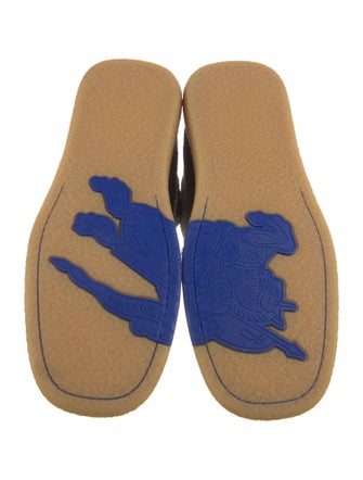 Burberry Suede Leather Trim Embellishment Boots