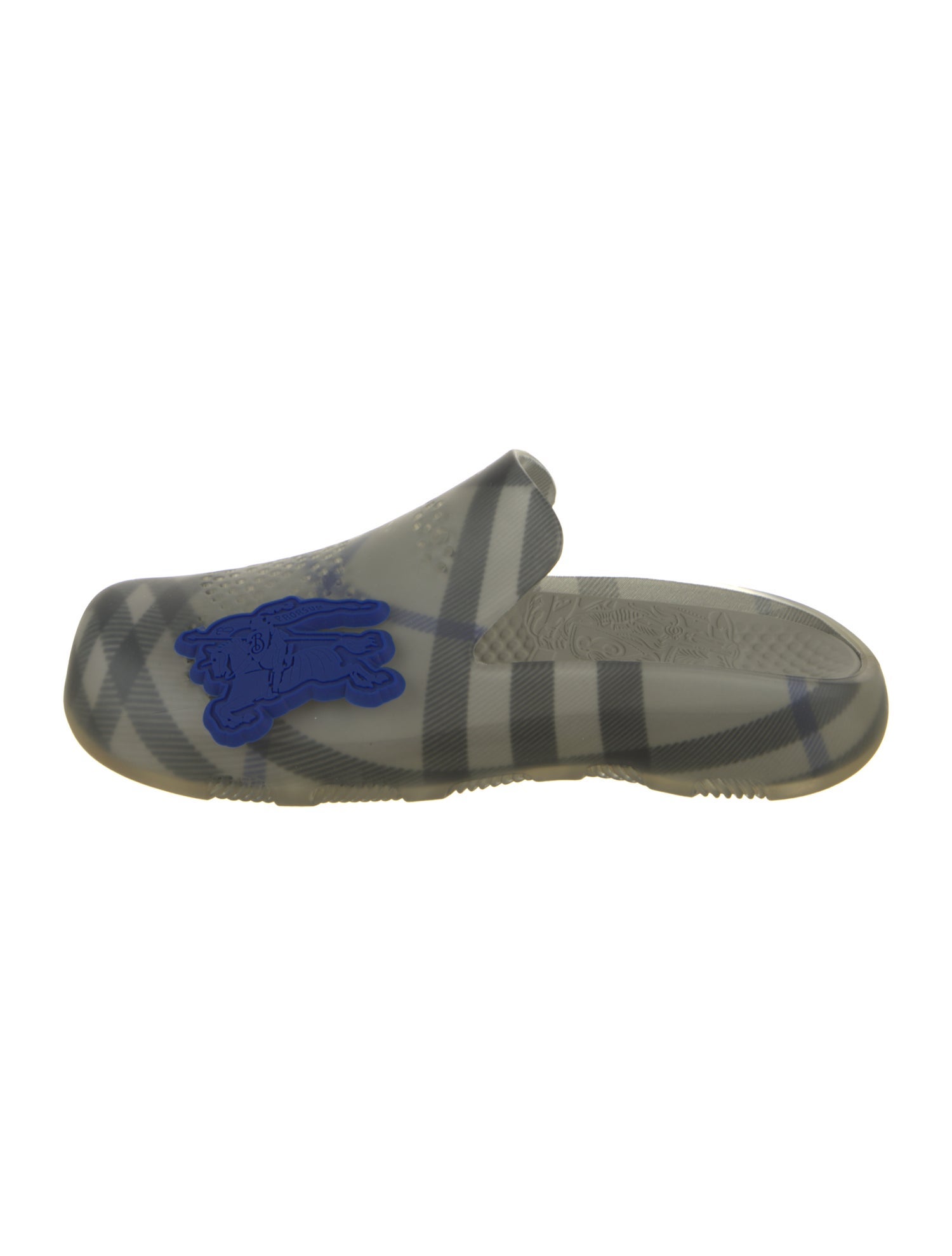 Burberry Rubber Plaid Print Mules