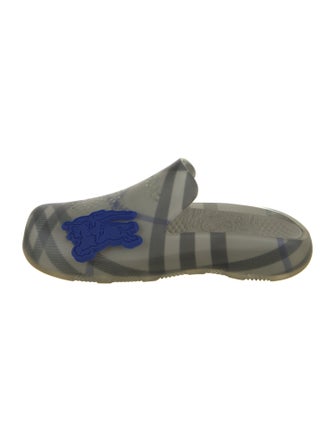 Burberry Rubber Plaid Print Mules