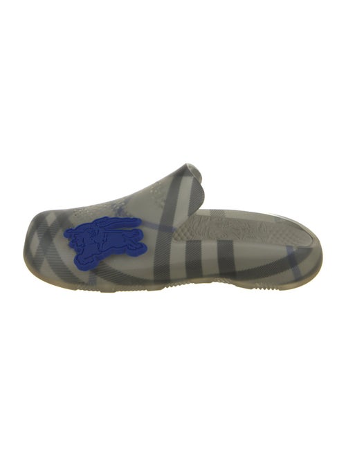 Burberry Rubber Plaid Print Mules
