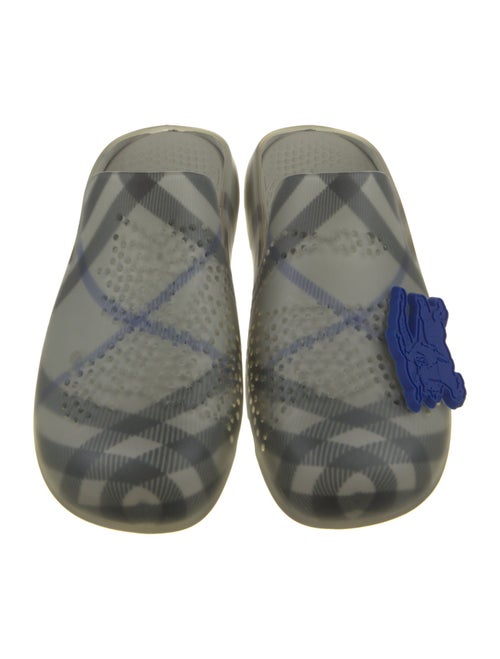 Burberry Rubber Plaid Print Mules