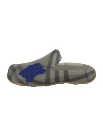 Burberry Rubber Plaid Print Mules