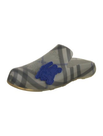 Burberry Rubber Plaid Print Mules