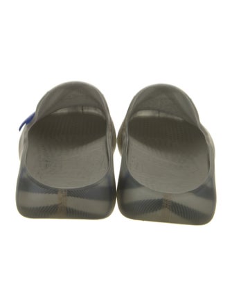 Burberry Rubber Plaid Print Mules