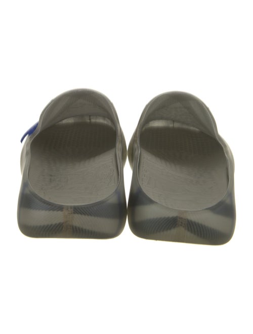 Burberry Rubber Plaid Print Mules