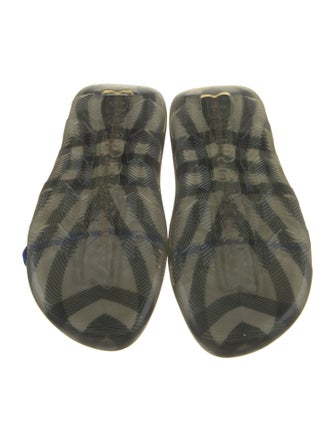 Burberry Rubber Plaid Print Mules