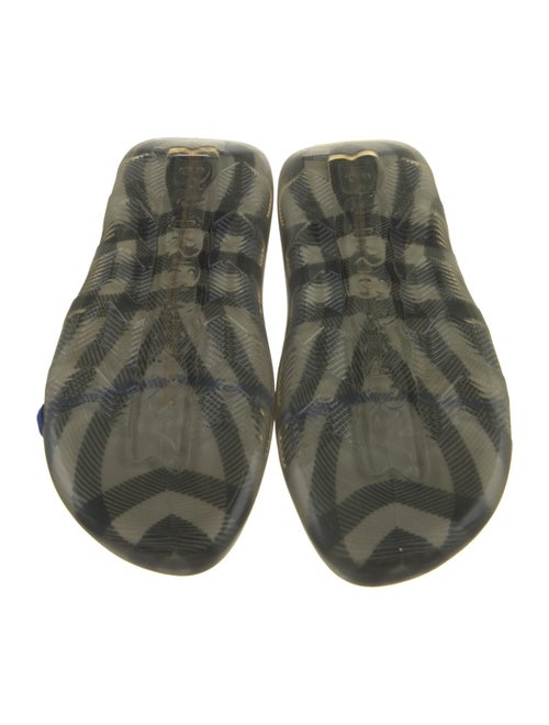 Burberry Rubber Plaid Print Mules