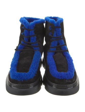 Burberry Suede Lace-Up Boots