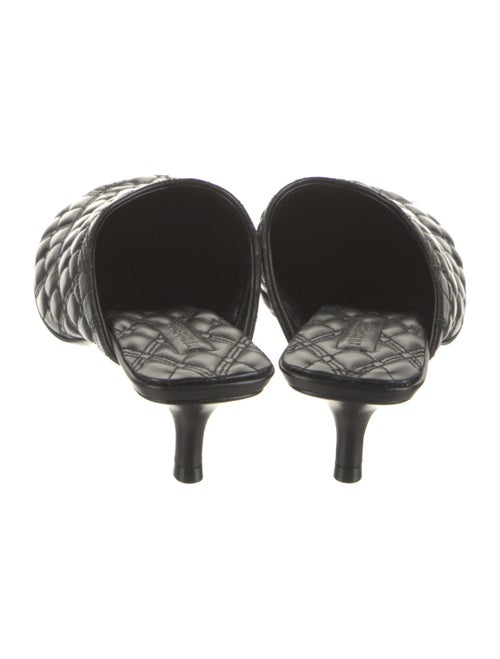 Burberry Leather Embroidered Accent Mules