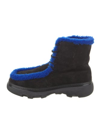 Burberry Suede Lace-Up Boots