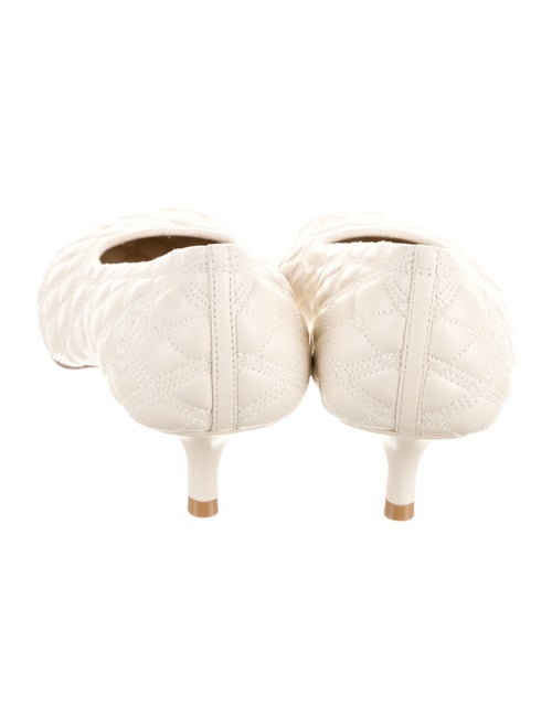 Burberry Leather Embroidered Accent Pumps