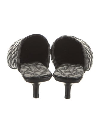 Burberry Leather Embroidered Accent Mules