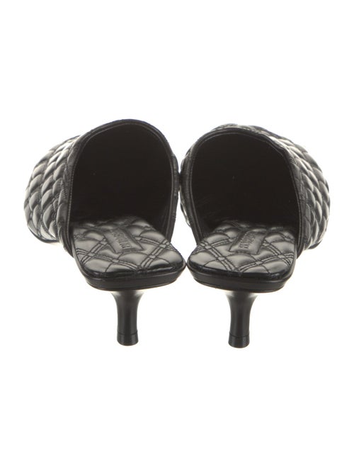 Burberry Leather Embroidered Accent Mules