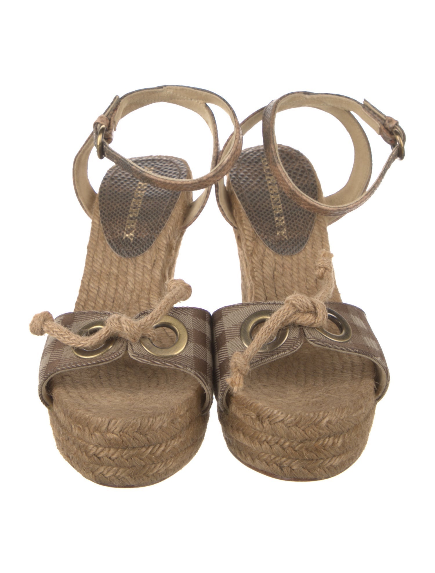 Burberry Nova Check Pattern Canvas Espadrilles