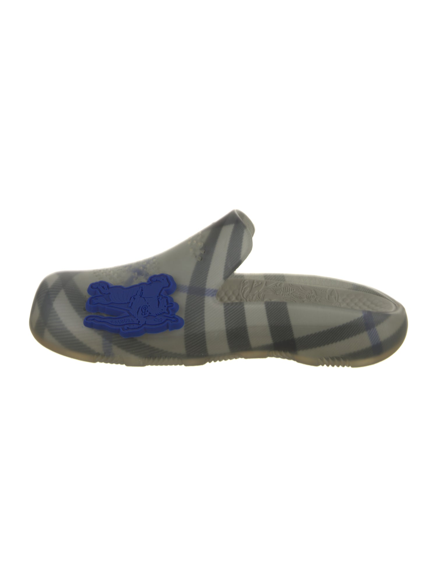 Burberry Rubber Plaid Print Mules