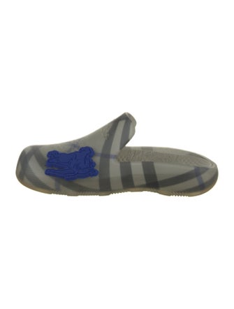 Burberry Rubber Plaid Print Mules