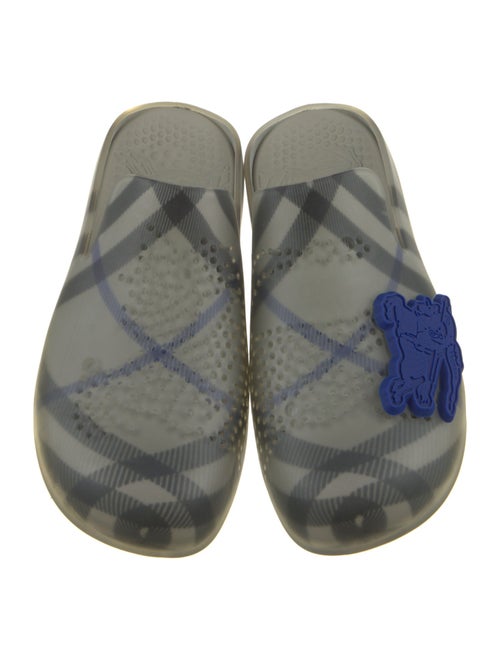 Burberry Rubber Plaid Print Mules