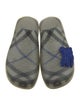 Burberry Rubber Plaid Print Mules