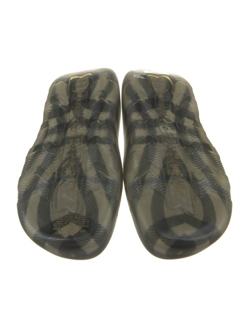 Burberry Rubber Plaid Print Mules