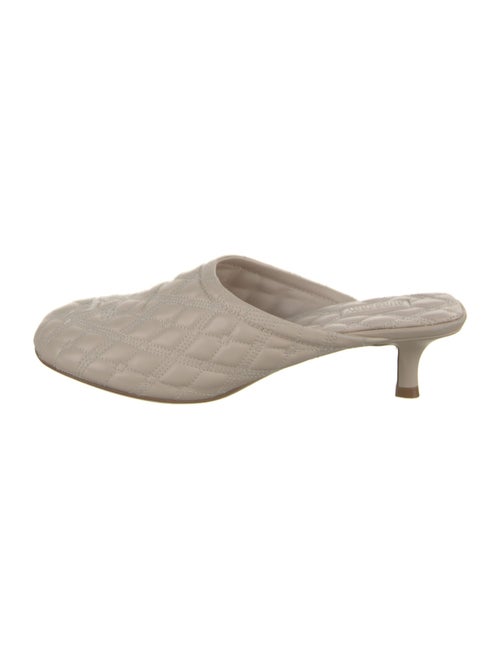 Burberry Leather Embroidered Accent Mules