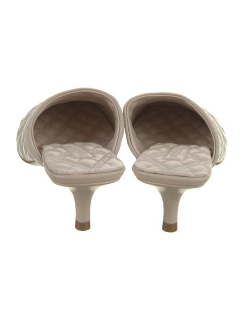 Burberry Leather Embroidered Accent Mules