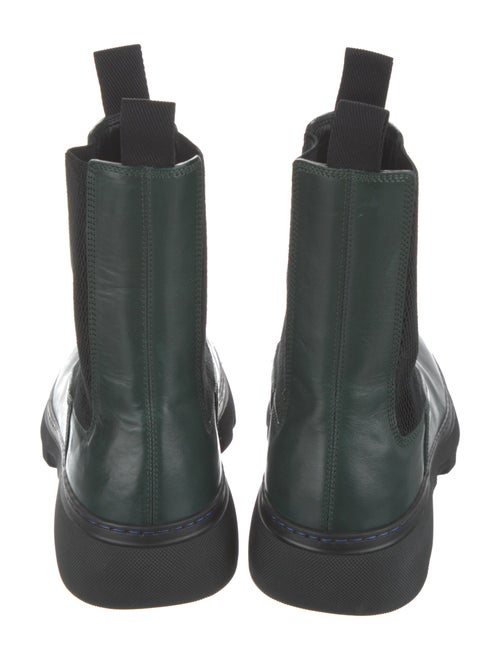 Burberry Leather Mesh Accents Chelsea Boots