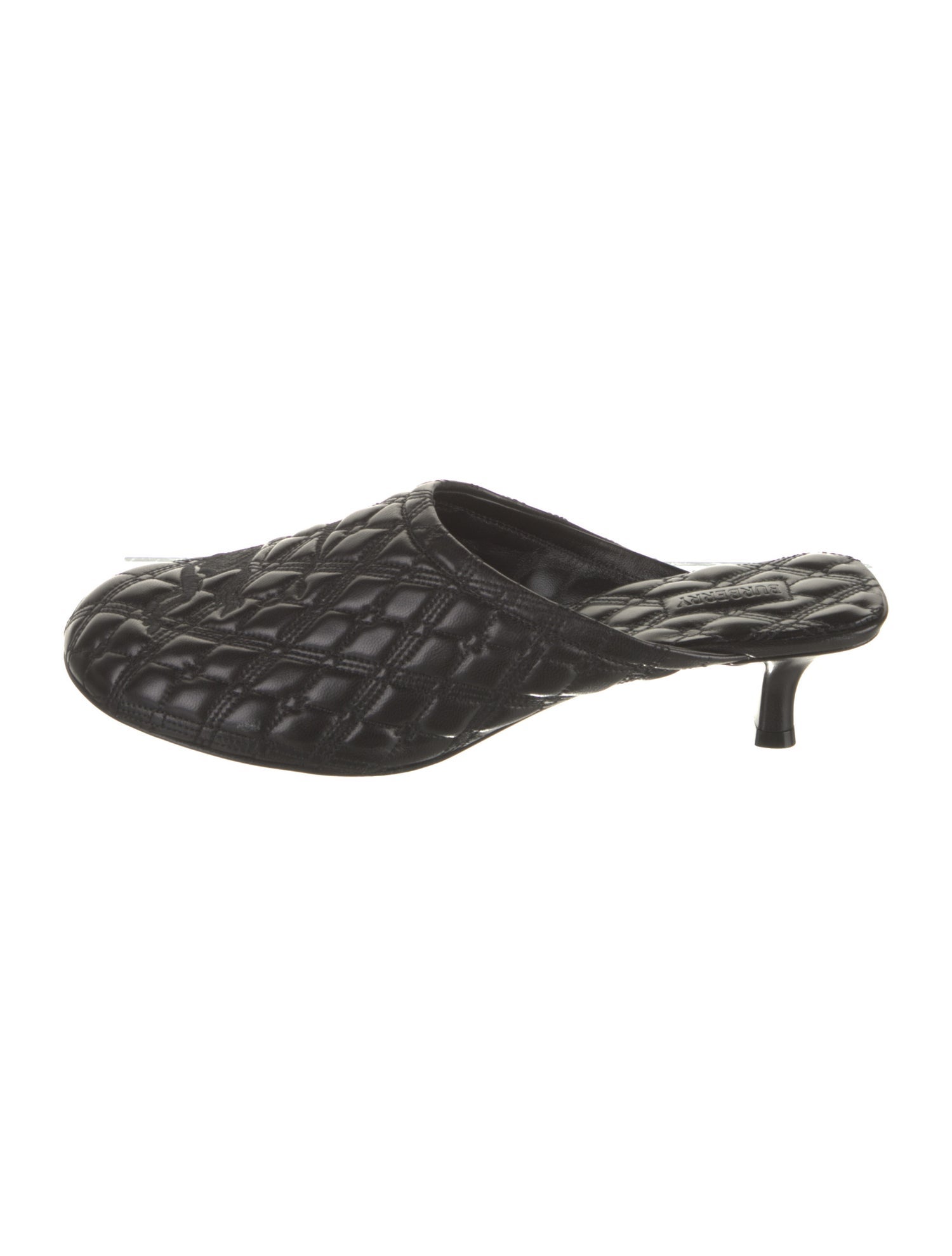 Burberry Leather Printed Mules