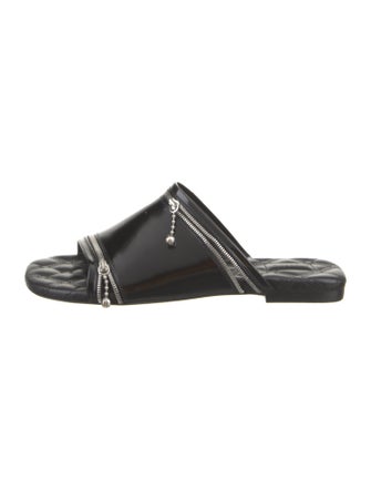 Burberry Leather Printed Slides