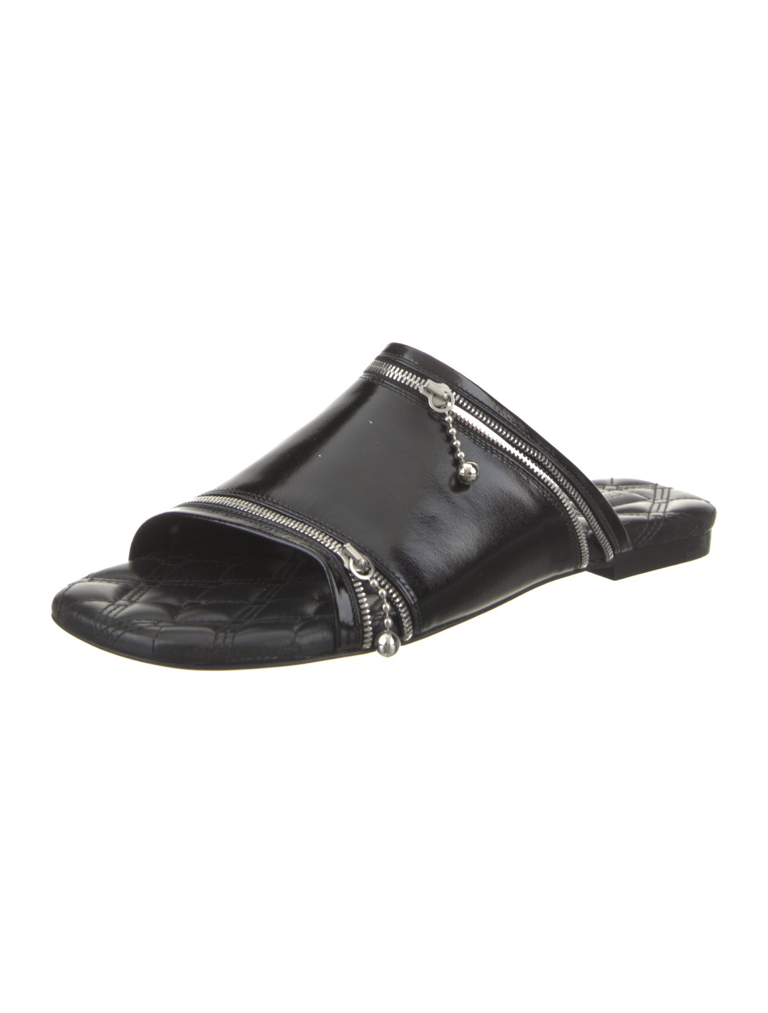 Burberry Leather Printed Slides