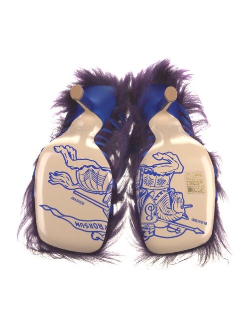 Burberry Fur Fur Trim Gladiator Sandals