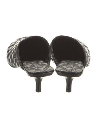 Burberry Leather Embroidered Accent Mules