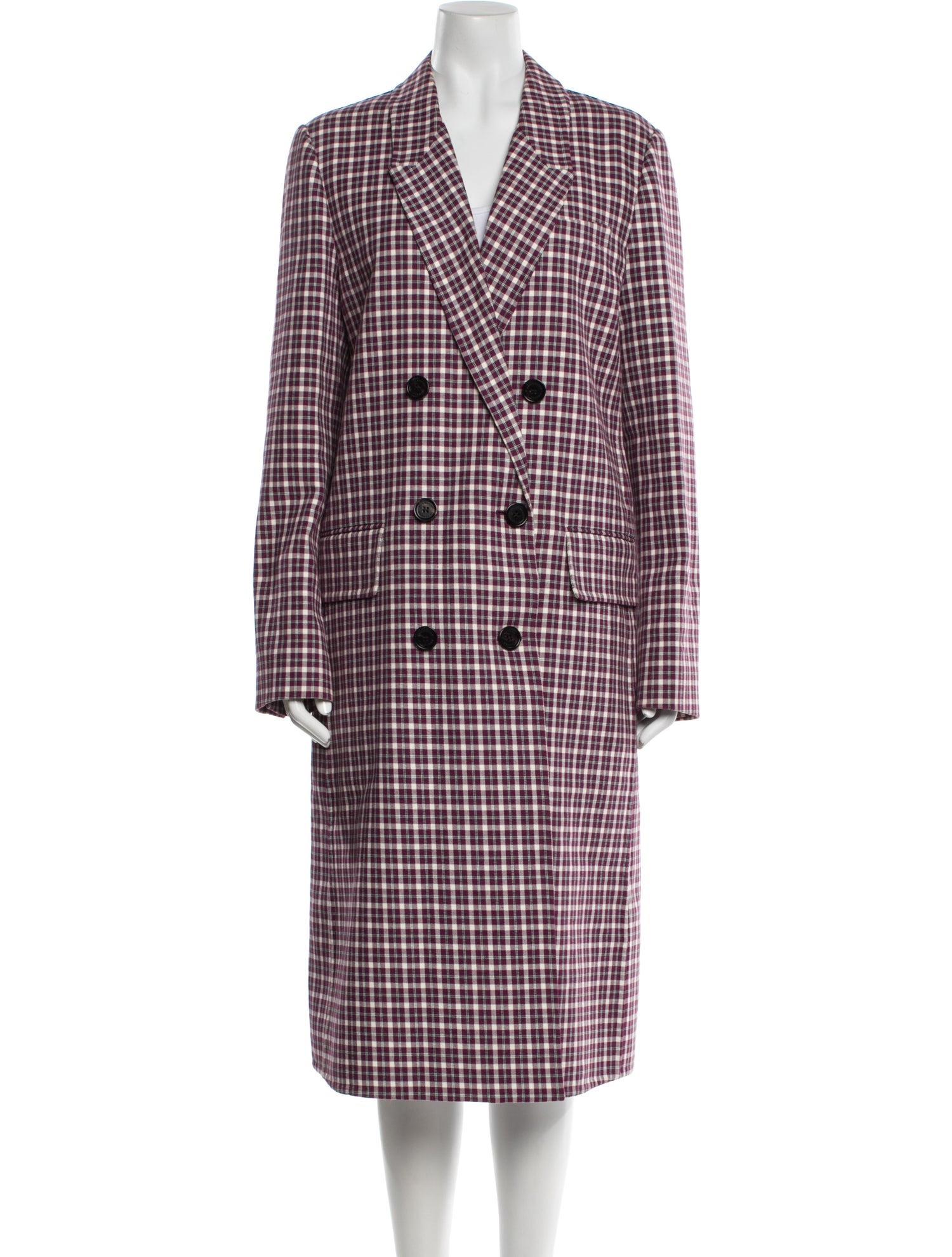 Burberry Plaid Print Trench Coat