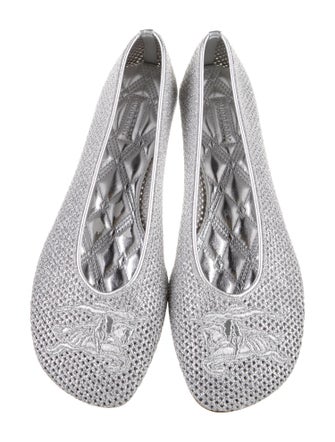 Burberry Embroidered Accent Flats