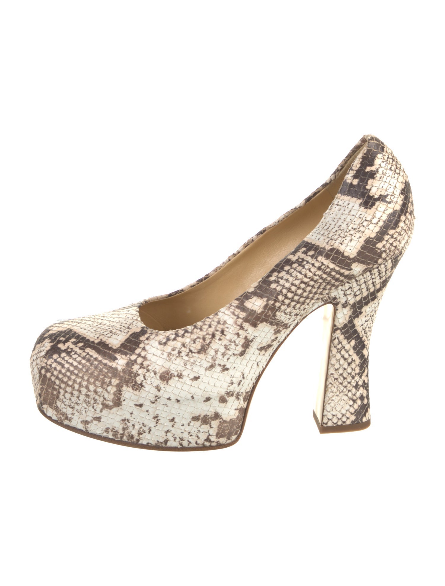 Burberry Snakeskin Animal Print Pumps