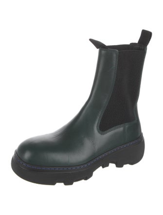 Burberry Leather Mesh Accents Chelsea Boots