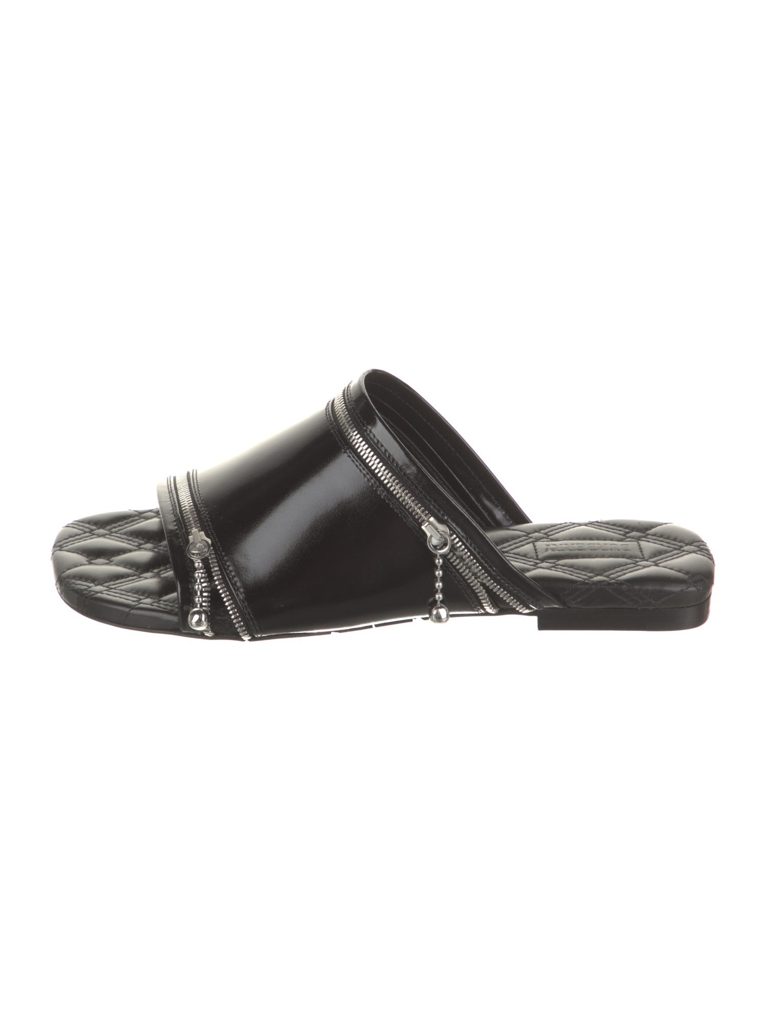 Burberry Leather Printed Slides w/ Tags