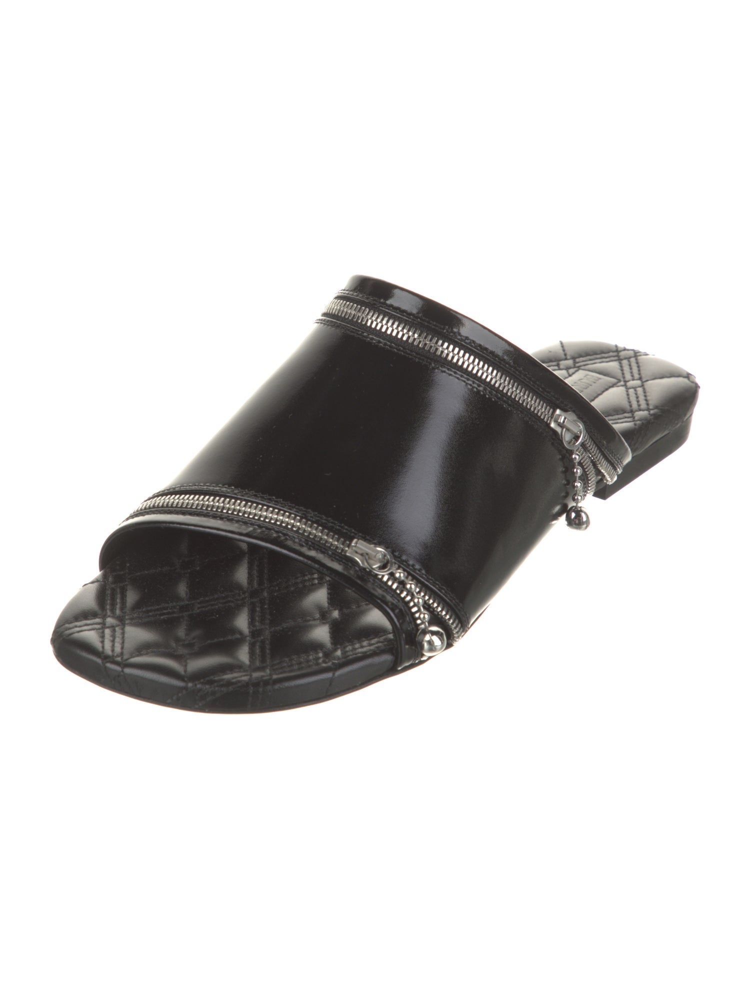 Burberry Leather Printed Slides w/ Tags