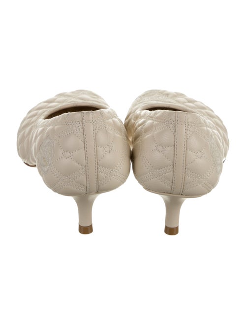 Burberry Leather Embroidered Accent Pumps