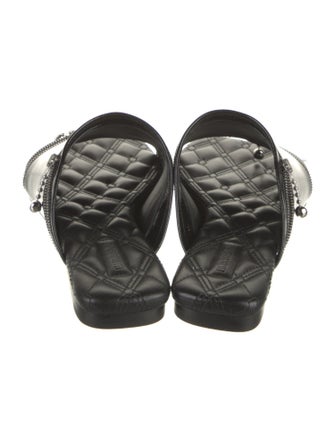 Burberry Leather Printed Slides