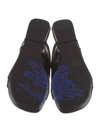 Burberry Leather Printed Slides