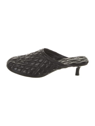 Burberry Leather Printed Mules