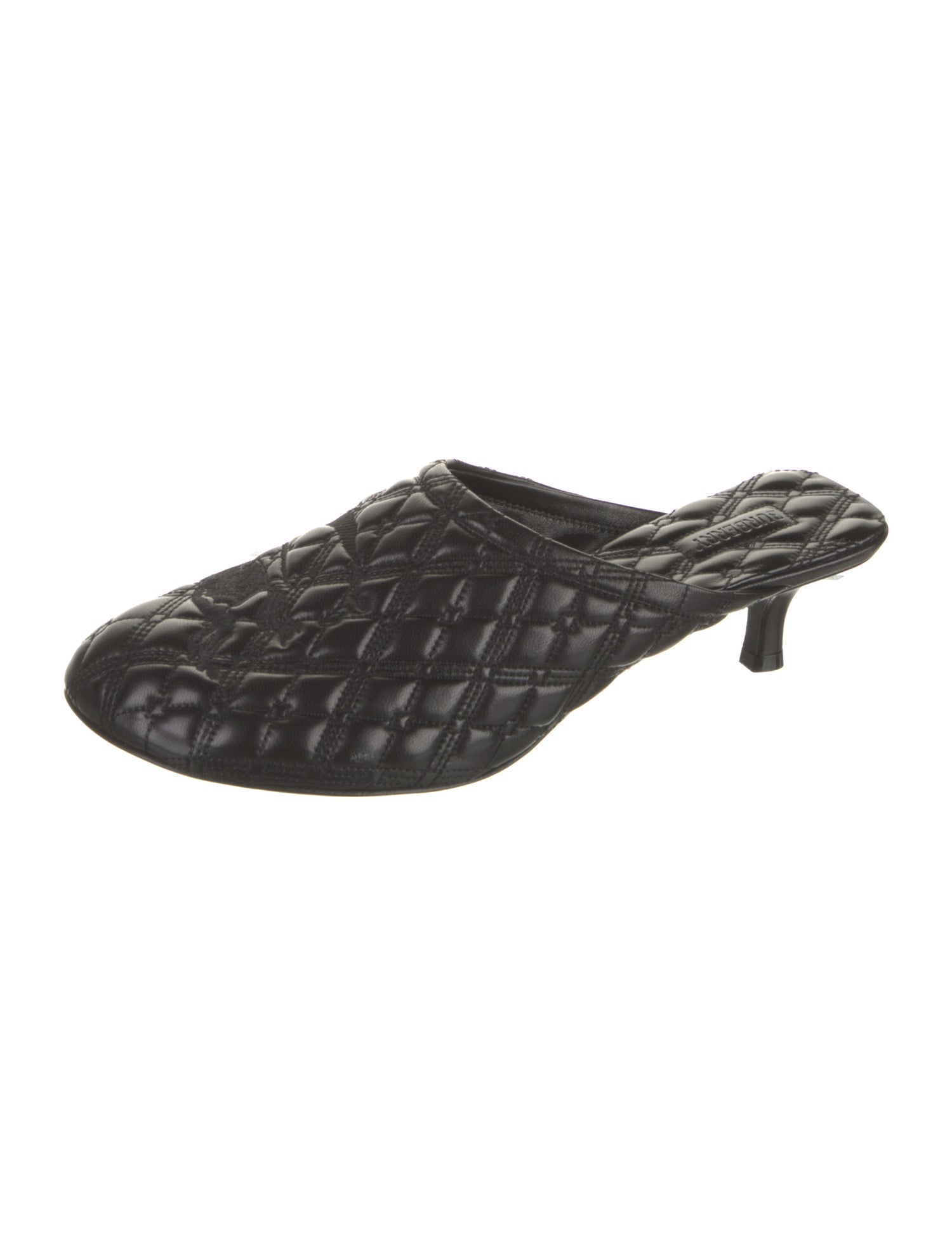 Burberry Leather Printed Mules