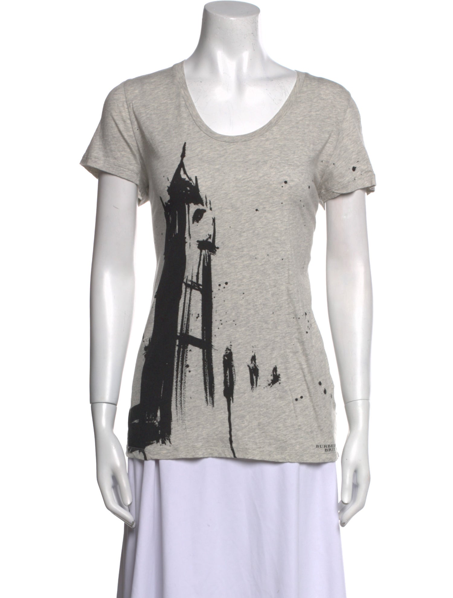 Burberry Brit Graphic Print Scoop Neck T-Shirt